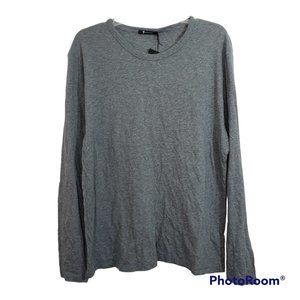 T by Alexander Wang Men's Long Sleeve Grey Classic T-Shirt NWT Size Large